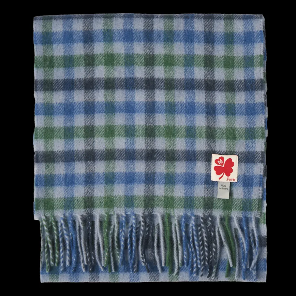 Merci - Echarpe en cachemire Harry - Vichy Bleu