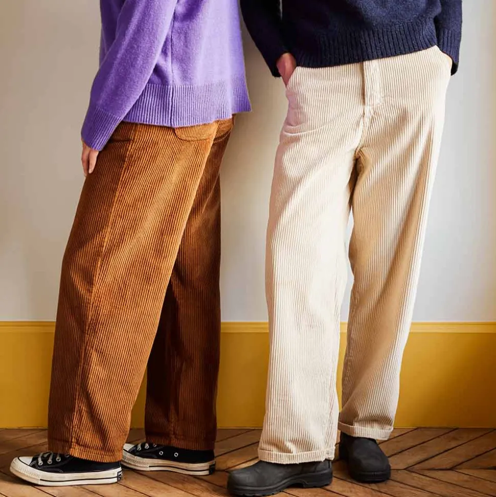 Merci - Pantalon en velours côtelé - Écru