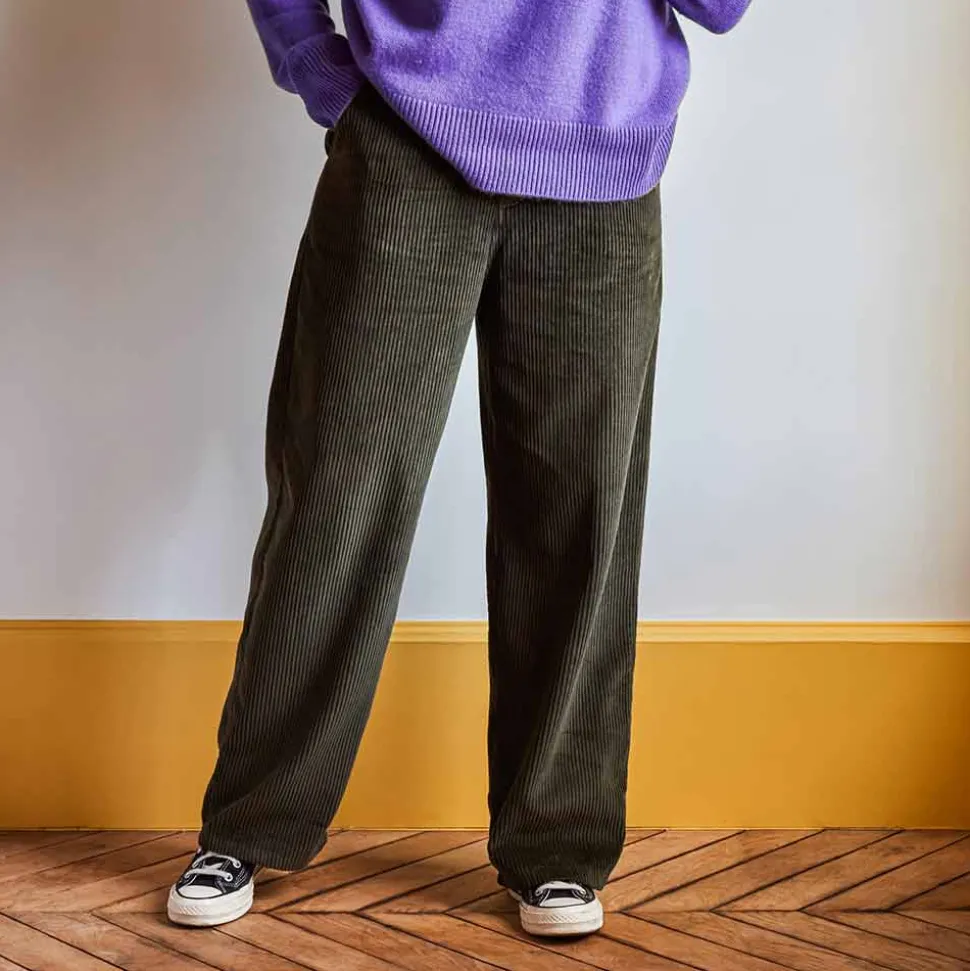 Merci - Pantalon en velours côtelé - Kaki