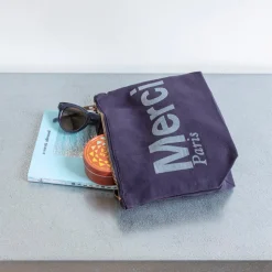 Merci - Pochette en coton - Marine