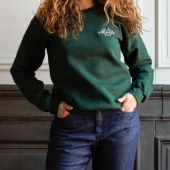 Merci - Sweat unisexe Non Merci "Rive Gauche" - Vert