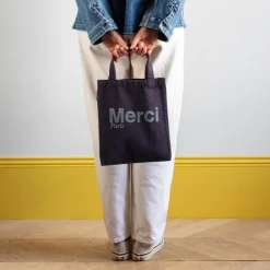 Merci - Tote Bag en coton - Marine