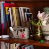 Merci - Trousse en canvas Weekender - Rayures Bleu