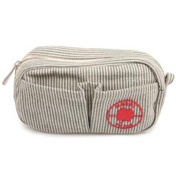 Merci - Trousse en canvas Weekender - Rayures Bleu