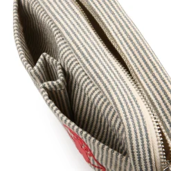 Merci - Trousse en canvas Weekender - Rayures Bleu