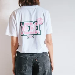 Merci - T-Shirt Non Merci College - Blanc