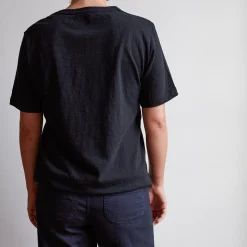 Merci - T-shirt uni en coton - Noir