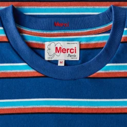Merci - T-Shirt Vadim Stripes - Marine