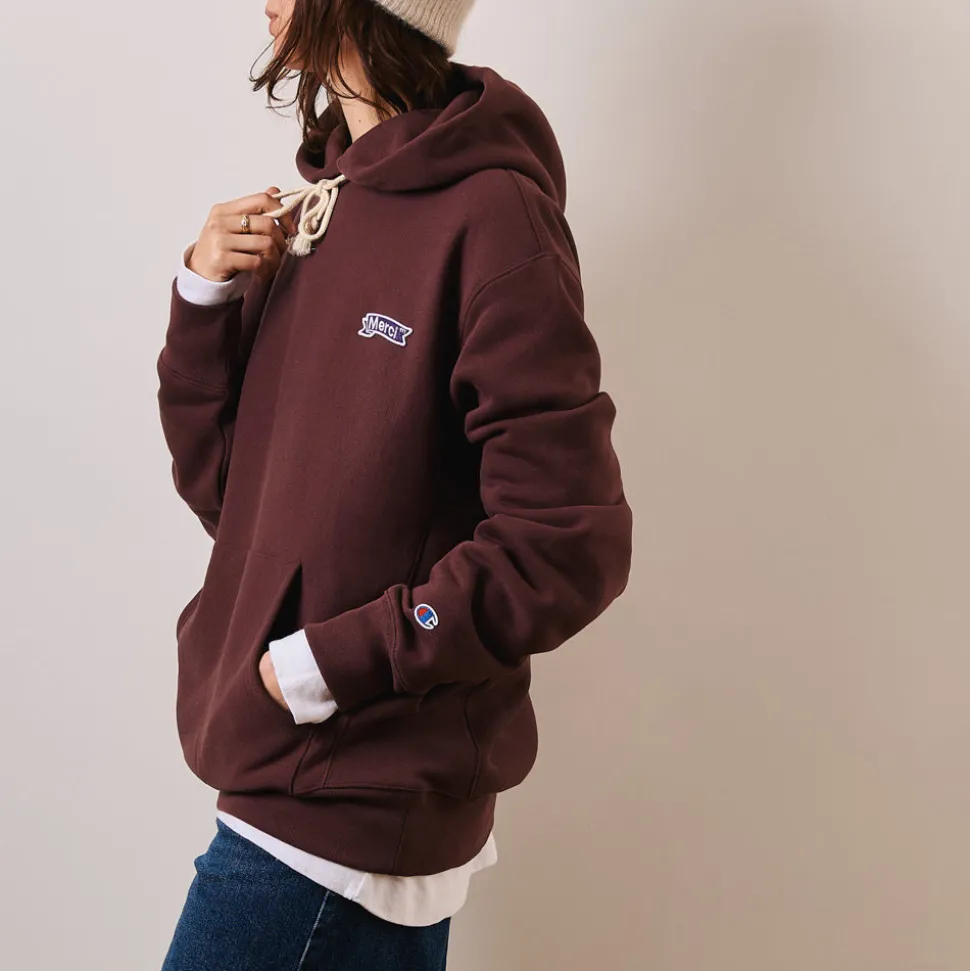 Merci x Champion - Sweat à Capuche - Marron