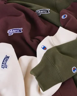 Merci x Champion - Sweat à Capuche - Marron