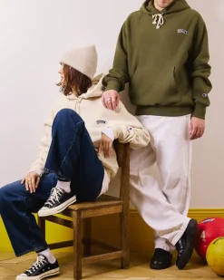 Merci x Champion - Sweat à Capuche - Olive