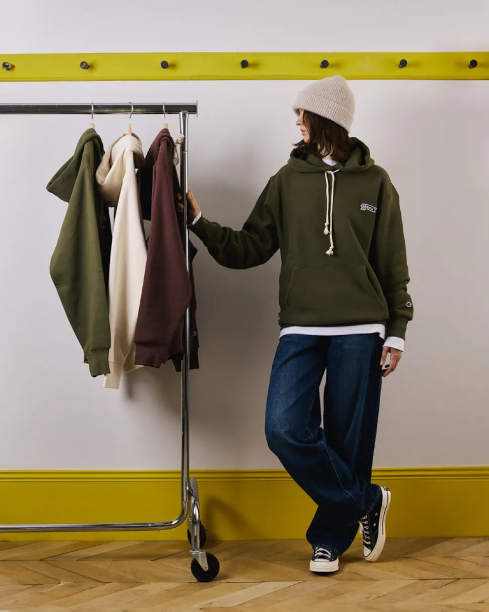 Merci x Champion - Sweat à Capuche - Olive