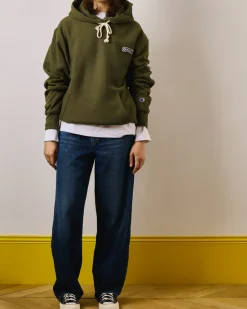 Merci x Champion - Sweat à Capuche - Olive