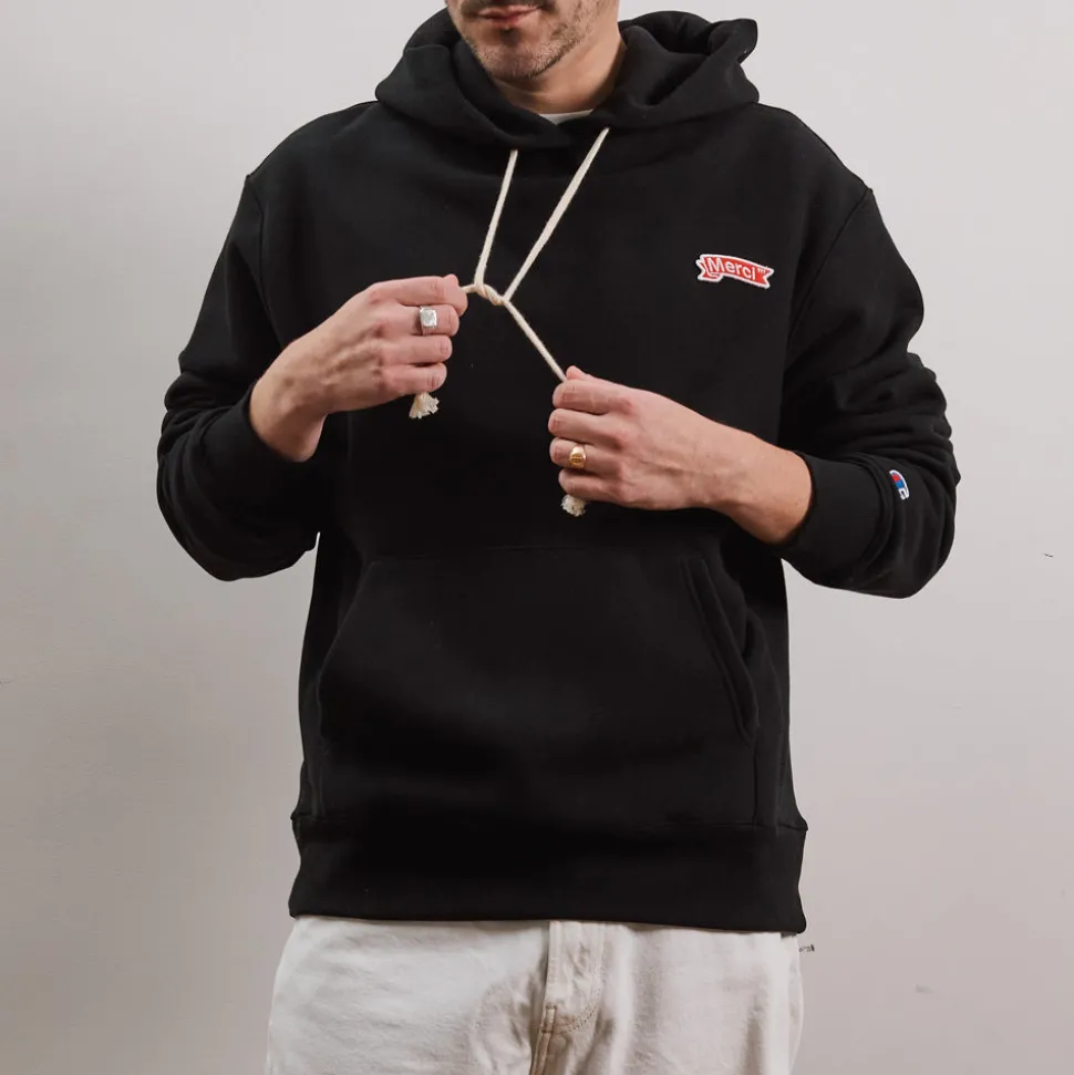 Merci x Champion - Sweat à Capuche Merci - Noir