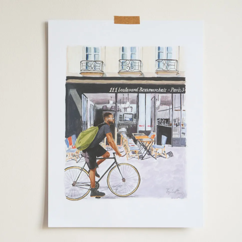 Merci x Ján Teplan - Affiche Bicycle