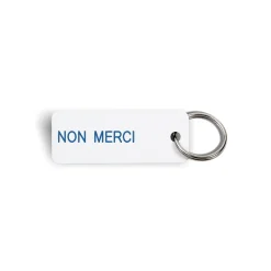 Merci x Various Keytags - Porte-clé "Non Merci" - Blanc