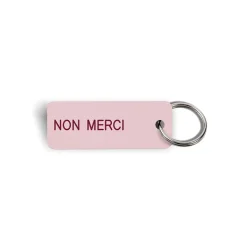 Merci x Various Keytags - Porte-clé "Non Merci" - Rose