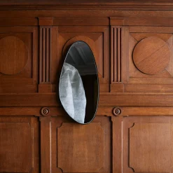 Miroir ovale - Noir