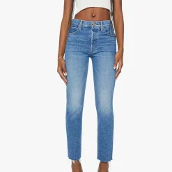Mother - Jeans The Tomcat Ankle Fray - Bleu
