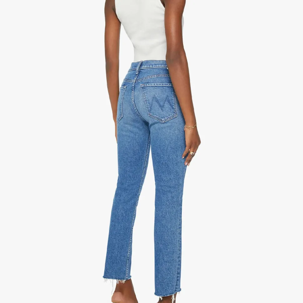 Mother - Jeans The Tomcat Ankle Fray - Bleu