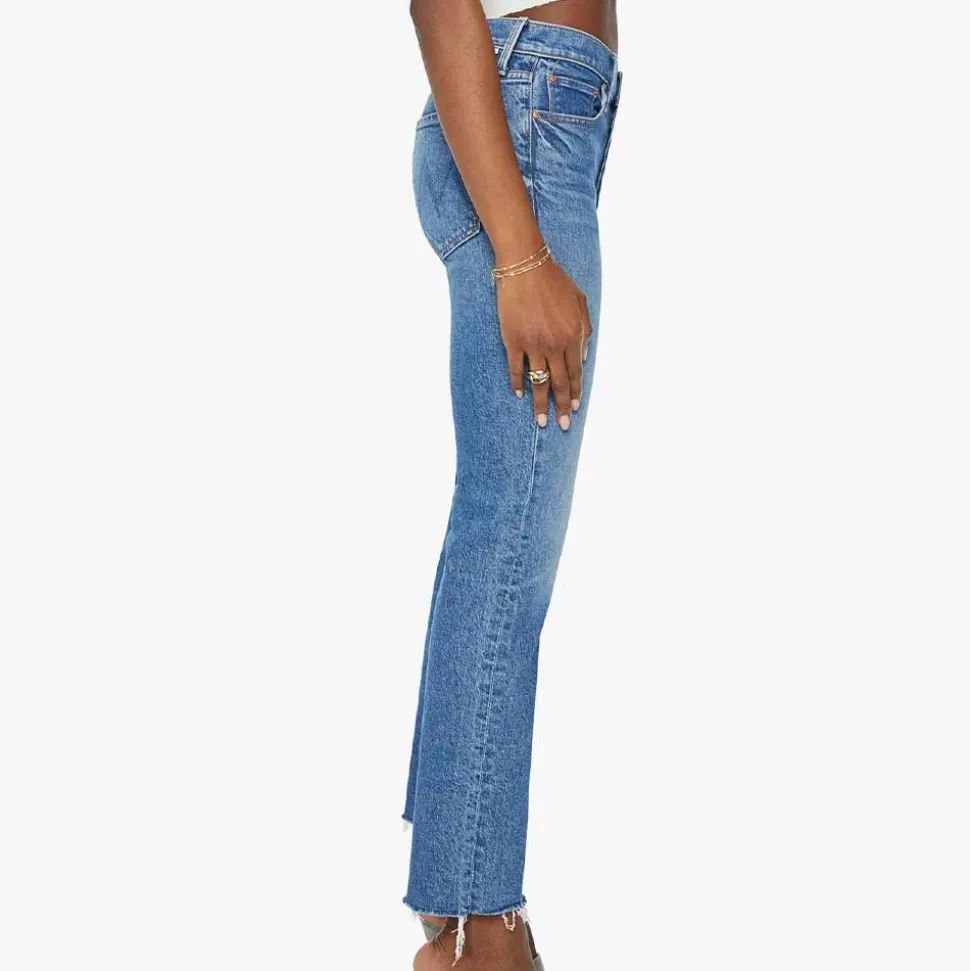 Mother - Jeans The Tomcat Ankle Fray - Bleu