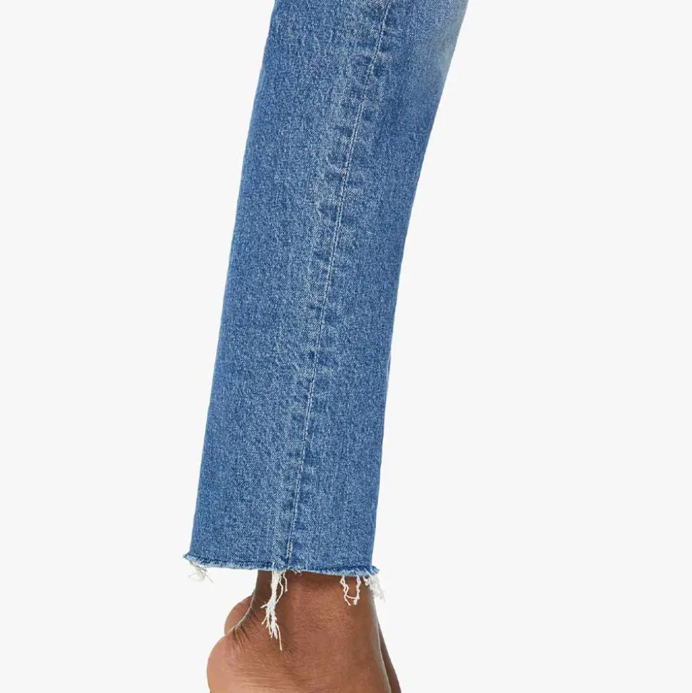Mother - Jeans The Tomcat Ankle Fray - Bleu