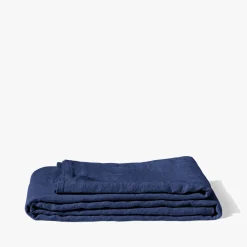 Nappe en lin lavé - Bleu Shibori
