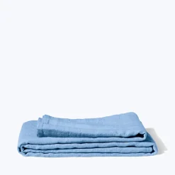 Nappe en lin lavé - Bleu Tyrrhénien