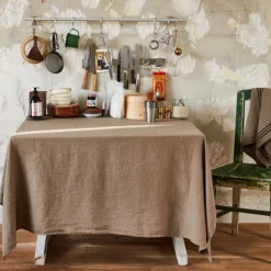 Nappe en lin lavé - Brun Cha Iro
