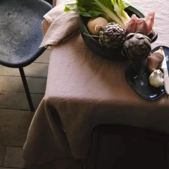 Nappe en lin lavé - Rose Argile