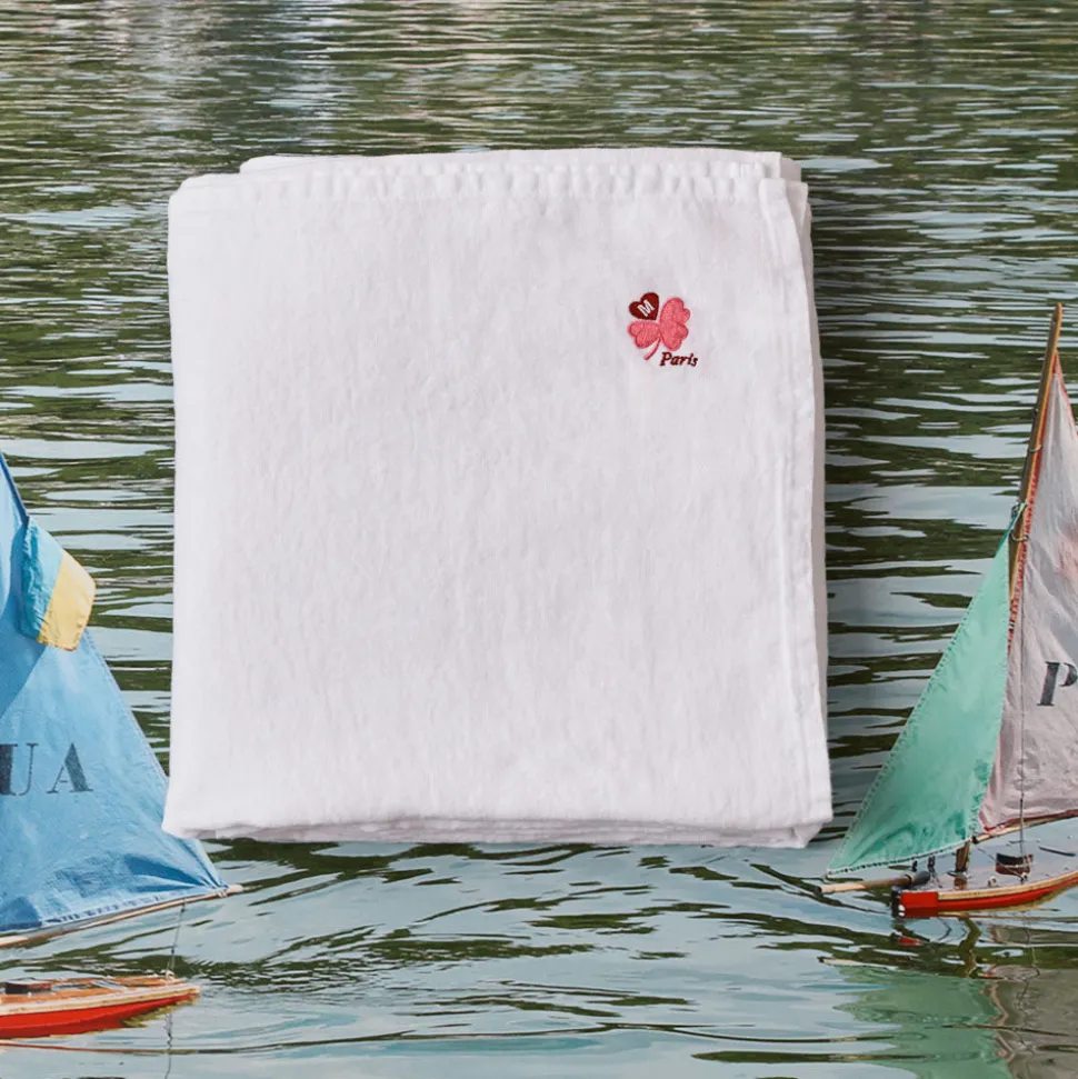 Nappe en lin lavé - Trèfle Rose