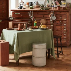 Nappe en lin lavé - Vert Komorebi
