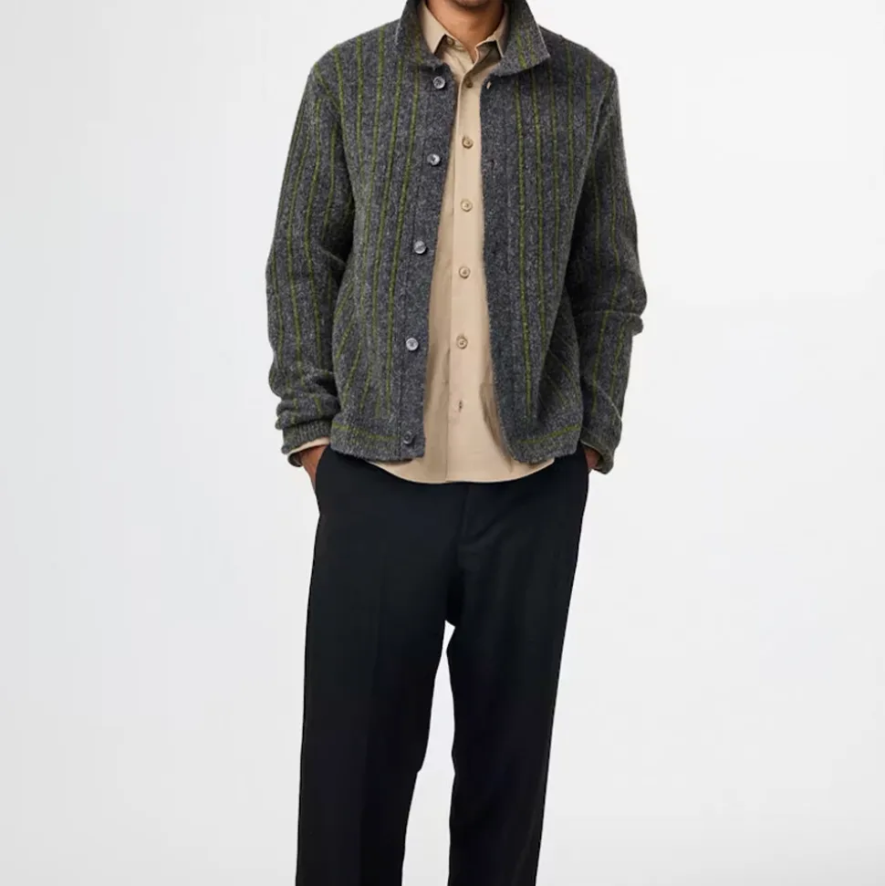NN. 07 - Cardigan Polo Darren - Medium grey Mel