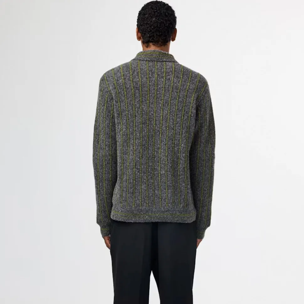 NN. 07 - Cardigan Polo Darren - Medium grey Mel