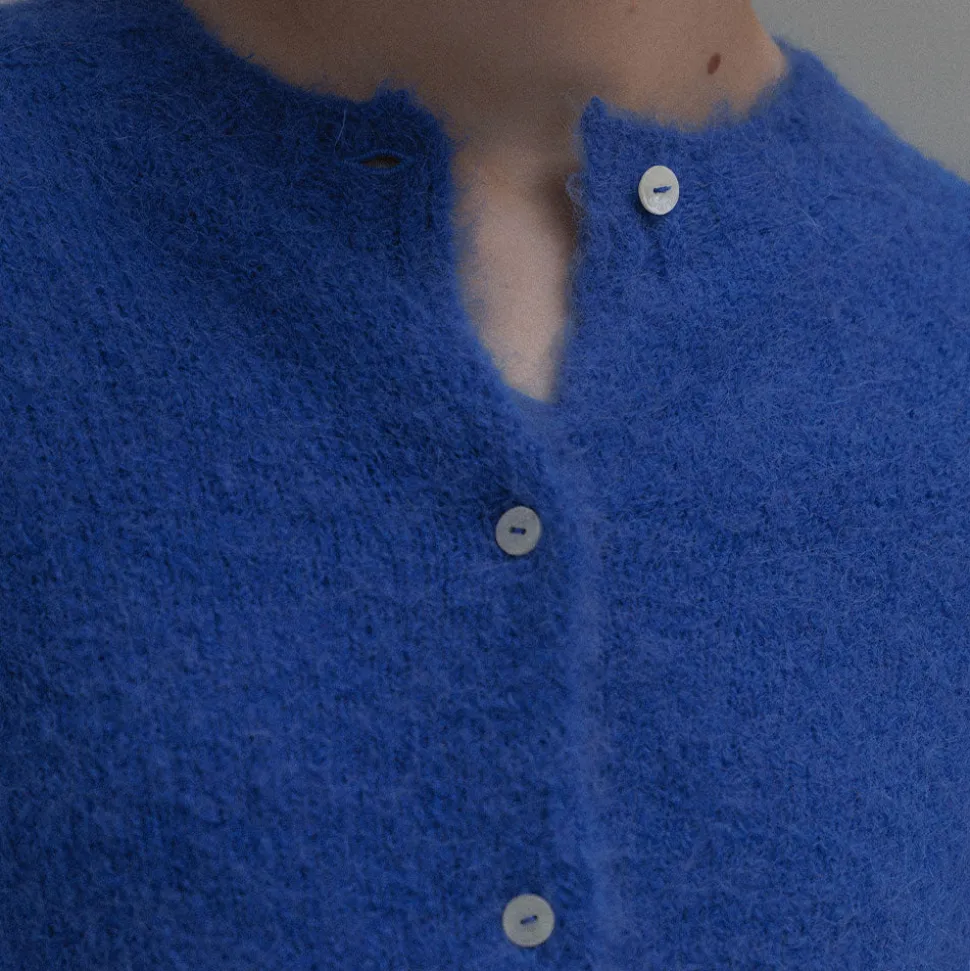 Nothing Written - Cardigan Alpaga - Bleu