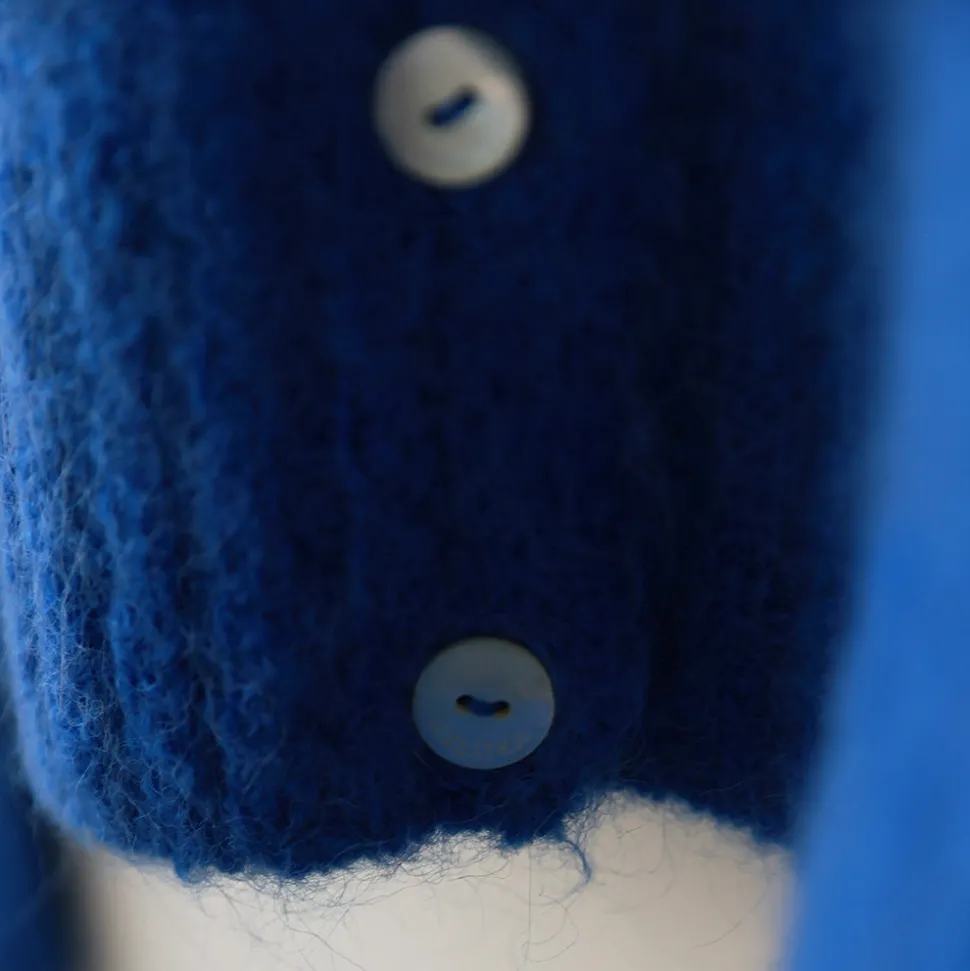Nothing Written - Cardigan Alpaga - Bleu