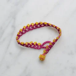 Ottomania - Bracelet crochet Meadow - Rose & Jaune