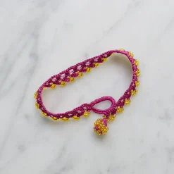 Ottomania - Bracelet crochet Meadow - Rose & Jaune