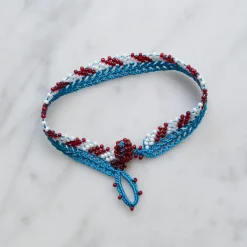 Ottomania - Bracelet crochet Stripes - Bleu