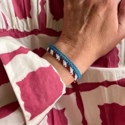 Ottomania - Bracelet crochet Stripes - Bleu