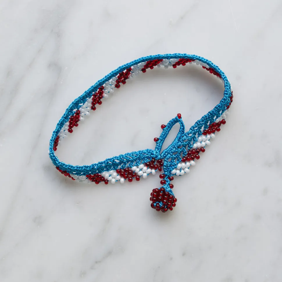 Ottomania - Bracelet crochet Stripes - Bleu