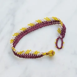 Ottomania - Bracelet crochet Stripes - Bordeaux