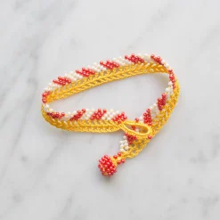Ottomania - Bracelet crochet Stripes - Jaune