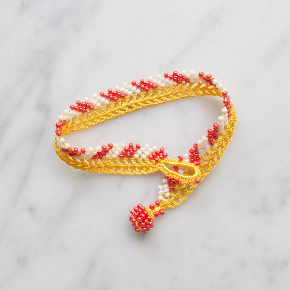 Ottomania - Bracelet crochet Stripes - Jaune