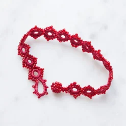 Ottomania - Bracelet crochet Daisy - Rouge