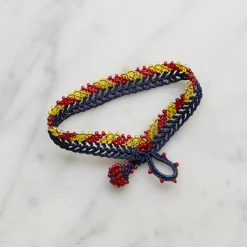 Ottomania - Bracelet crochet Stripes - Bleu foncé