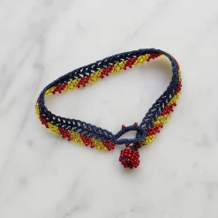 Ottomania - Bracelet crochet Stripes - Bleu foncé
