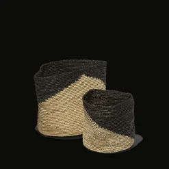 Panier en raphia - Bicolore