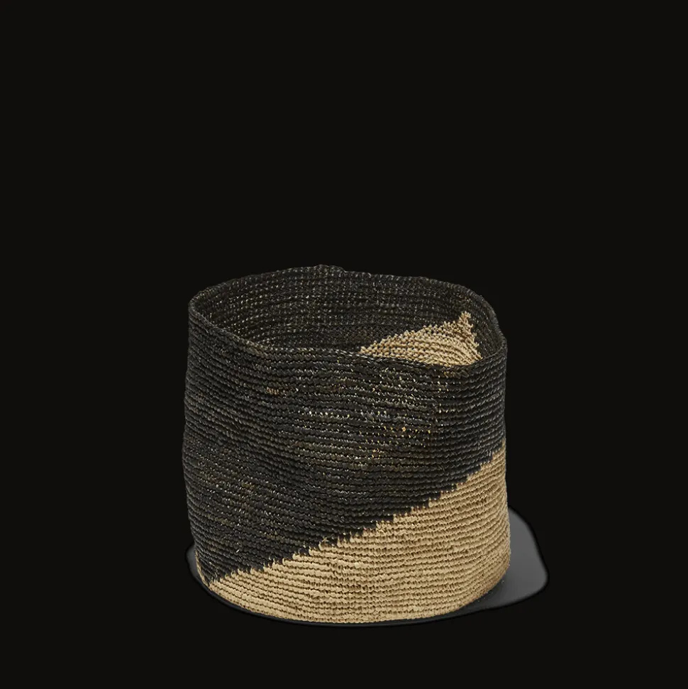Panier en raphia - Bicolore
