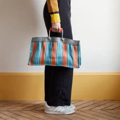 Panier rectangulaire - Orange & Bleu